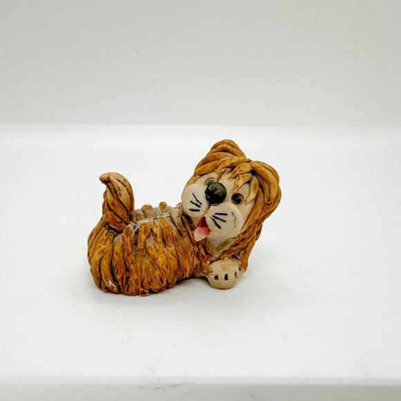 Vintage Peter Fagan Miniature Long Haired Dog Scotland Shaggy Sheepdog Dollhouse - Picture 2 of 7